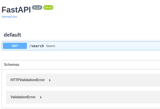 OpenAPI Swagger UI in FastAPI