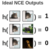 Ideal outputs from Noise Contrastive Estimator Loss