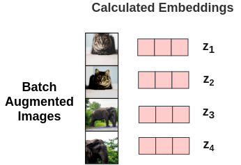 Projecting image to embedding vectors
