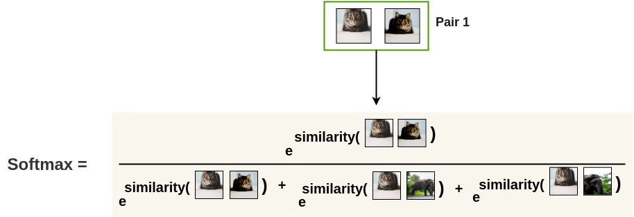 Softmax Calculation on Image Similarities