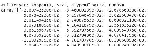 Universal Sentence Encodings Output