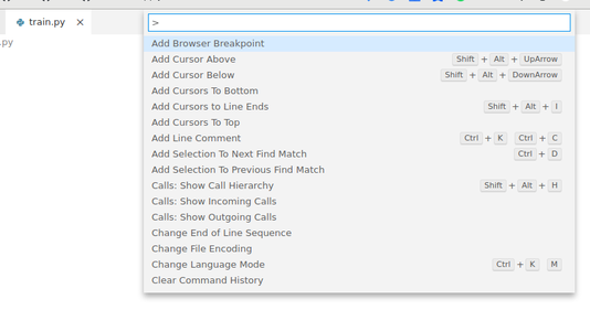 Action popup in VSCode